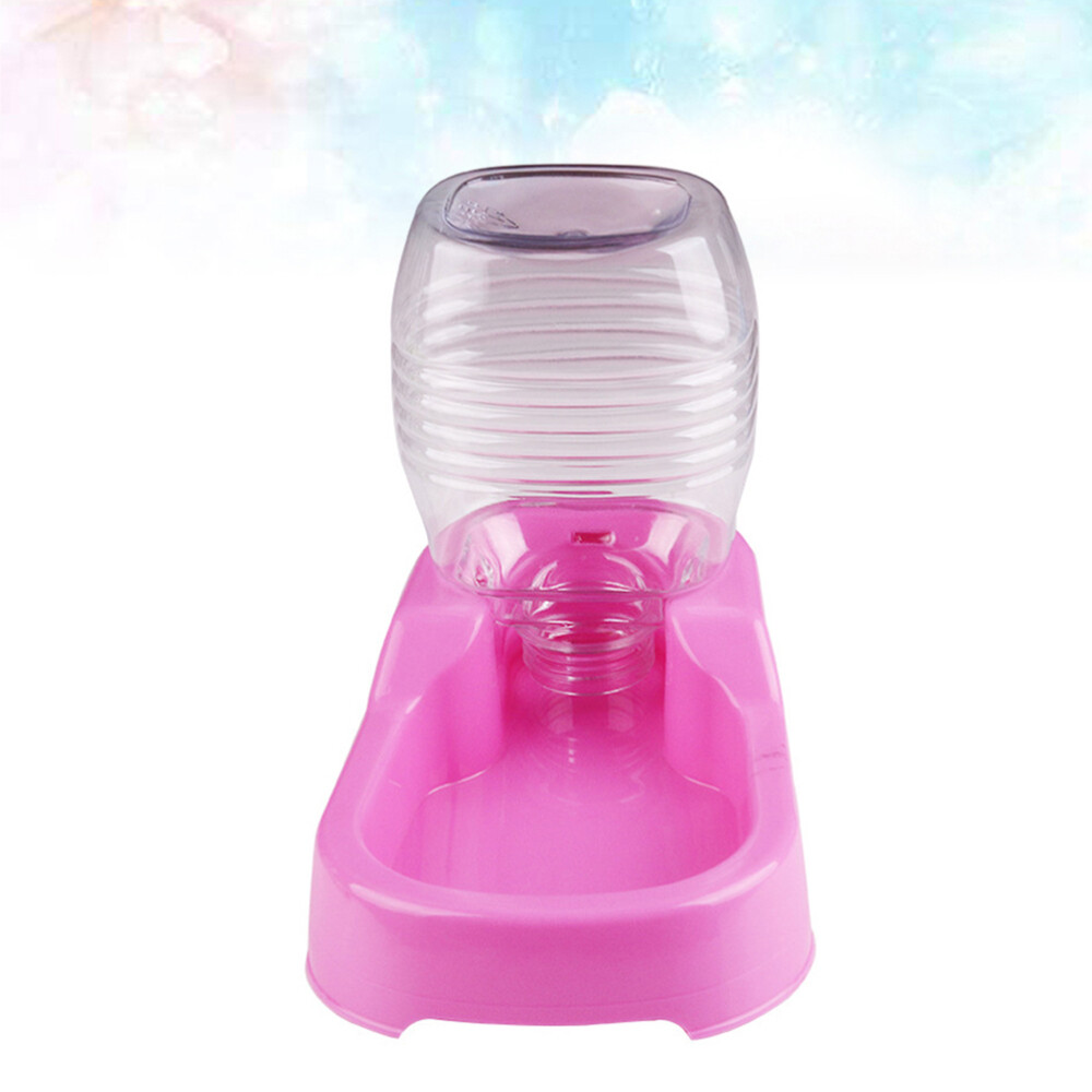 500 Ml Dog Water Pink Bowl Dispenser Drinking Self for Dogs Puppy Bottle