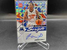 Jamorko Pickett 2021-22 Mosaic Rookie Scripts Prizm Auto RS-JPI Pistons RC