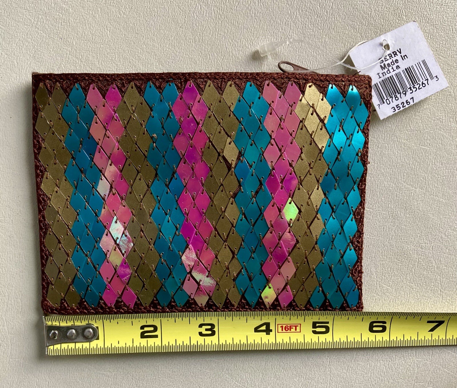 Purse Tote, Hand Crafted Patchwork Satin and Cott… - image 8