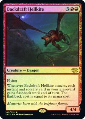 Backdraft Hellkite FOIL - 103/331 - Rare - 2X2 Double Masters 2022 MTG