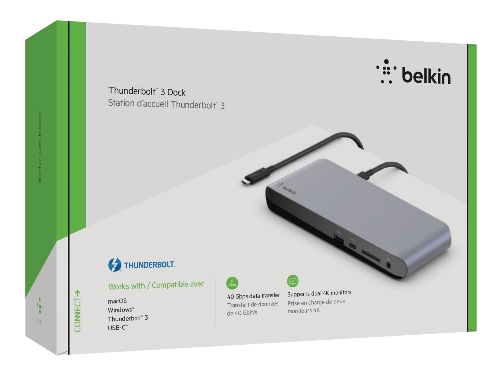 Belkin Thunderbolt 3 Dock Pro docking station ( F4U097VF ) NEW
