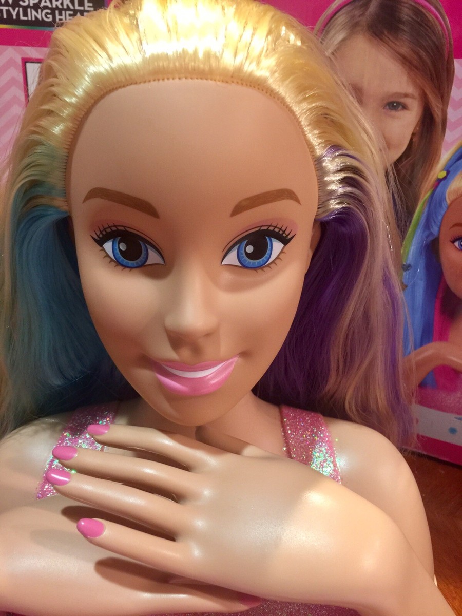 Barbie Rainbow Sparkle Deluxe Styling Head | eBay