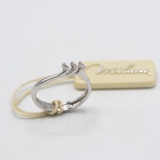 Anello Miluna Trilogy in oro bianco 18kt e diamanti