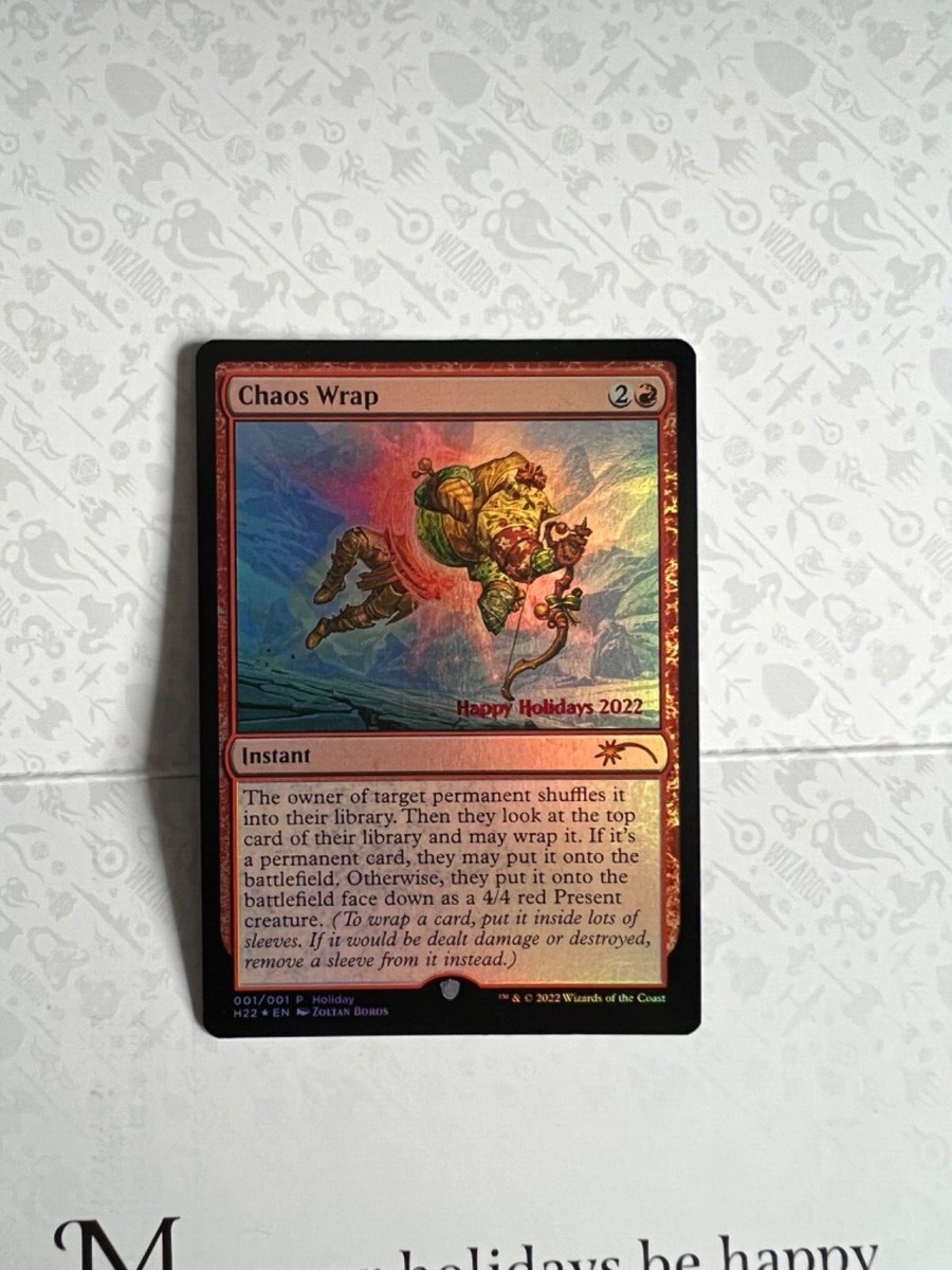 MTG Chaos Wrap Foil NM Rare Card 001/001 Holidays 2022 Magic the Gathering