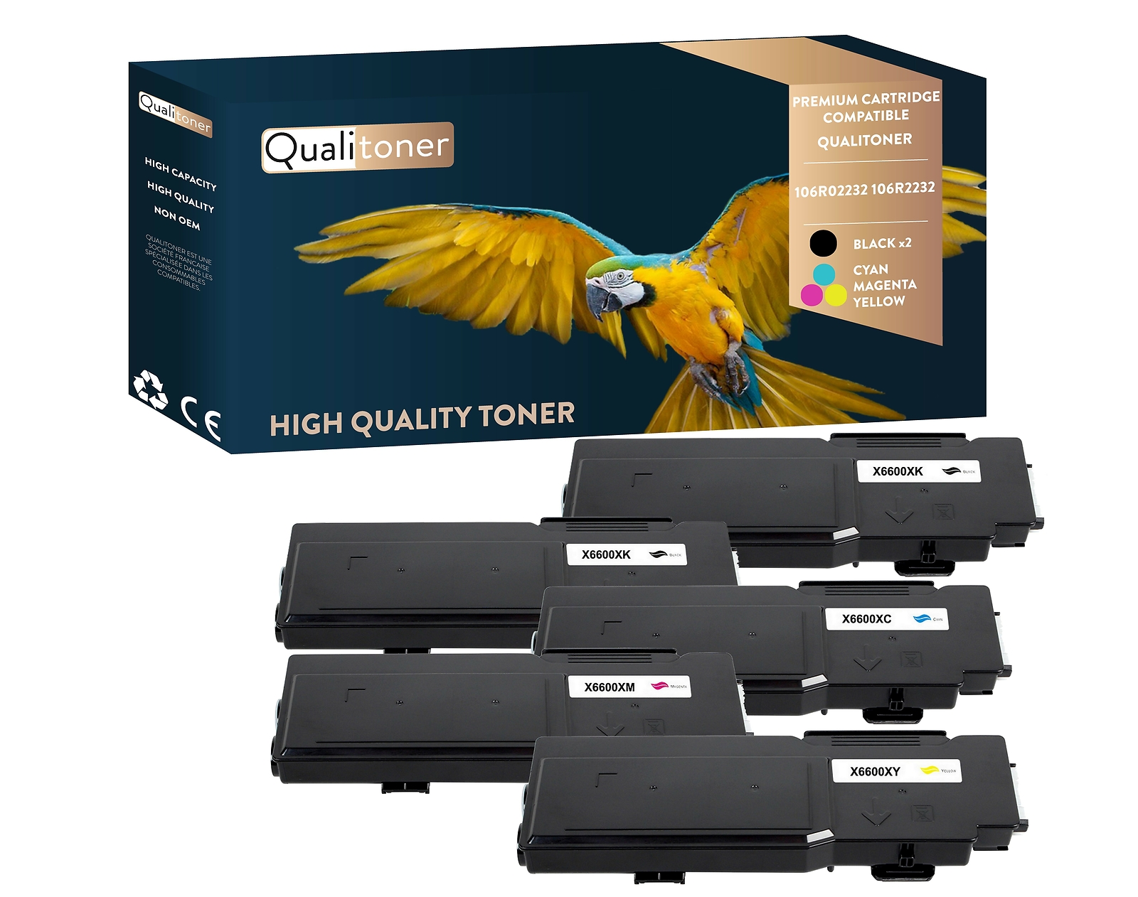 Toner 106R02232 compatible pour impression de rapports professionnels Xerox