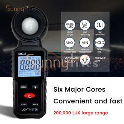 Digital illuminance Light Meter Lux meter Photometer 200000Lux Luxmeter Tool