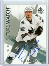  2016-17 SP Authentic FUTURE WATCH #181 Kevin Labanc RC AUTO 703/999 - SHARKS