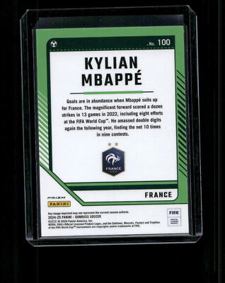 2024-25 Donruss Soccer #100 Kylian Mbappe Optic Holo | eBay