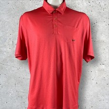 Nike Polo Shirt Men  s XL Red Short Sleeve Dri-Fit Performance Golf T33