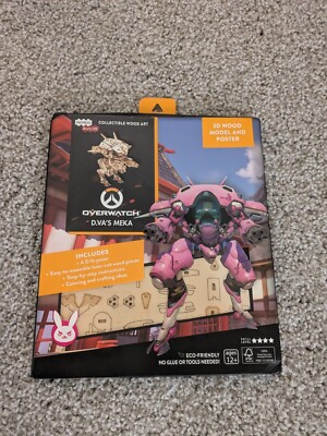 Overwatch D.VA's MEKA 3D Wood Model And Poster Incredibuilds kit. Loot crate