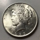 1923 Peace Silver Dollar $1, Choice AU+/BU. Great Luster and Detail! G108
