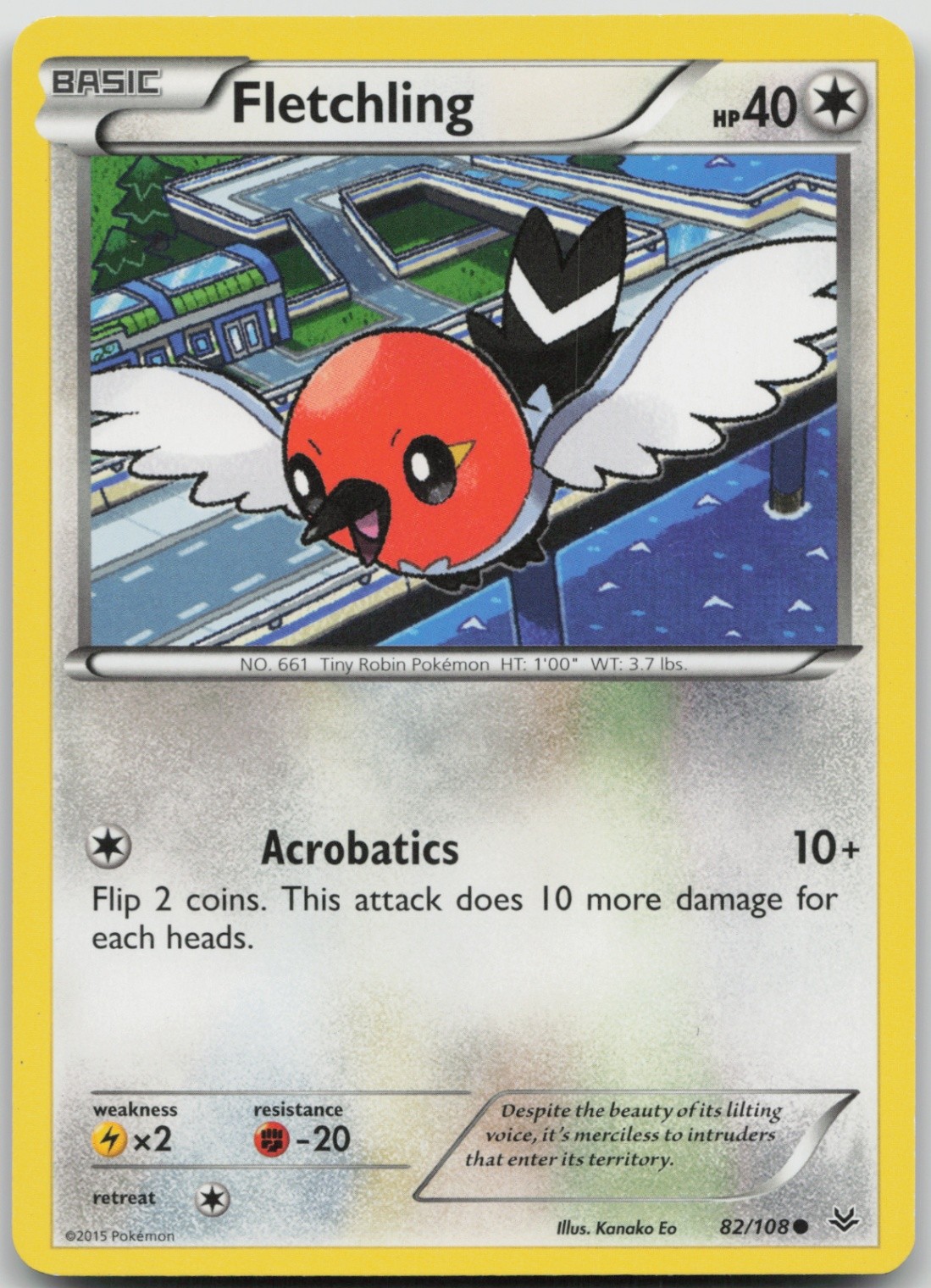Fletchling 82/108 Common XY - Roaring Skies LP Normal