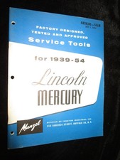 1939-54 Ford Special Service Tools Catalog Mercury Lincoln