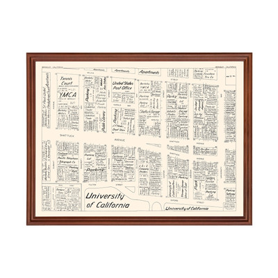 Old Map of Berkeley, CA 1952 - Vintage Berkeley California A