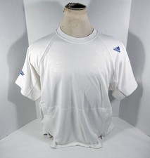 2018-19 Kansas Jayhawks KU Team Issued White Short Sleeve Sweatshirt XL 712374S