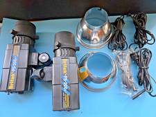 2 Britek PS-200 Professional Studio Flash Head With Cables  Snouts Never Used
