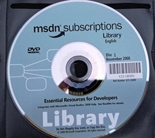 Microsoft MSDN Subscription Library November 2008 Complete Disc Set w/ License