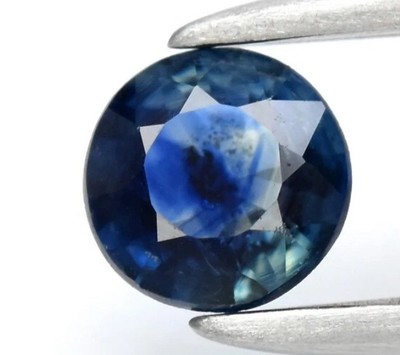 Seltener Auvergne-Saphir 0,18 Karat rund brillant