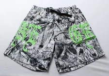 G59 Records Men's OG Logo Buckle Belt Stretch Shorts AP2 Camo Small NWT