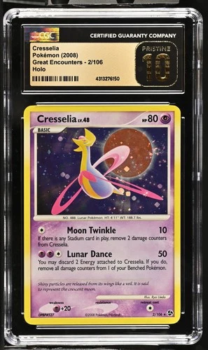 2008 Pokemon Great Encounters Cresselia-Holo #2/106 PRISTINE CGC 10