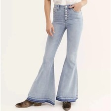 We The Free Irreplaceable Super Flare High Rise Jeans Button Fly Women's size 26