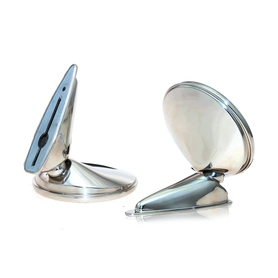 Espejo retrovisor cromado nuevo Porsche 911 Cadilla Fleetwood Ferrari Lotus Elan 1948-80  Foto 4 de 4