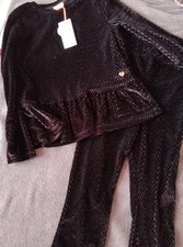 River Island Girls  2 Piece Outfit New  With Tags Black Age 4-5