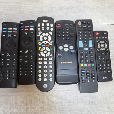 Lot/6 TV Remotes Vizio GE Universal Sylvania Onn Generic Replacement Tested Work