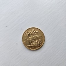 Year 1891 Full Coin 22ct Gold Sovereign