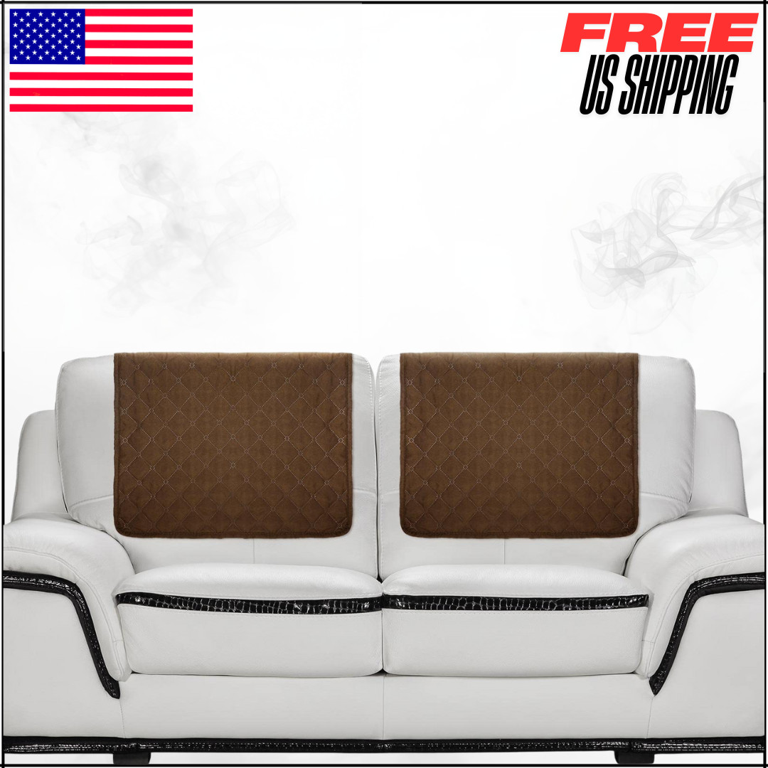 Sofa Furniture Protector Chocolate Brown 2 Pcs