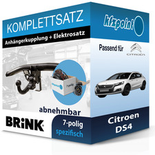 Für Citroen DS4 11- BRINK Anhängerkupplung abnehmbar + 7polig E-Satz neu