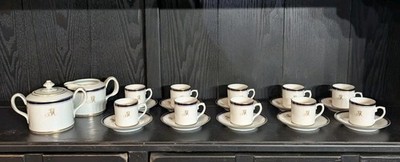 Vista Alegre Portugal Demitasse Espresso Cups Set of 10  and Cream and Sugar