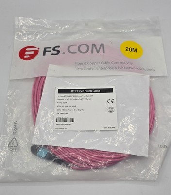 MTP/MPO Trunk Cable Assemblies 12 Fibers OM4 50/125 Multi Mode Trunk Cable 20M