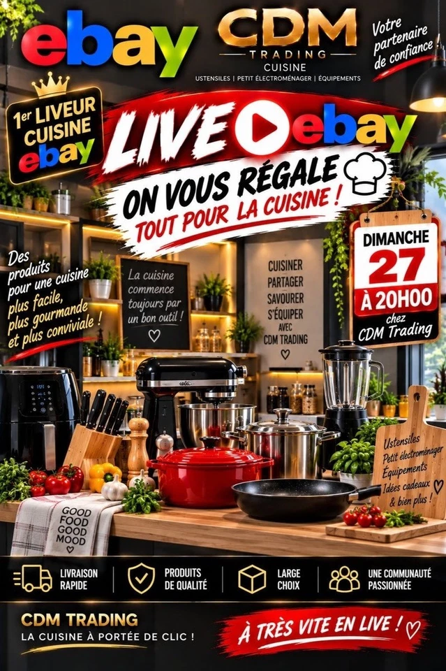 Spécial cuisine, ustensiles, robots.... dispo pour 🇫🇷🇩🇪🇮🇹🇧🇪