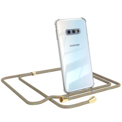 Für Samsung Galaxy S10e Hülle mit Kette Band Seil Handy Case zum Umhängen Bunt