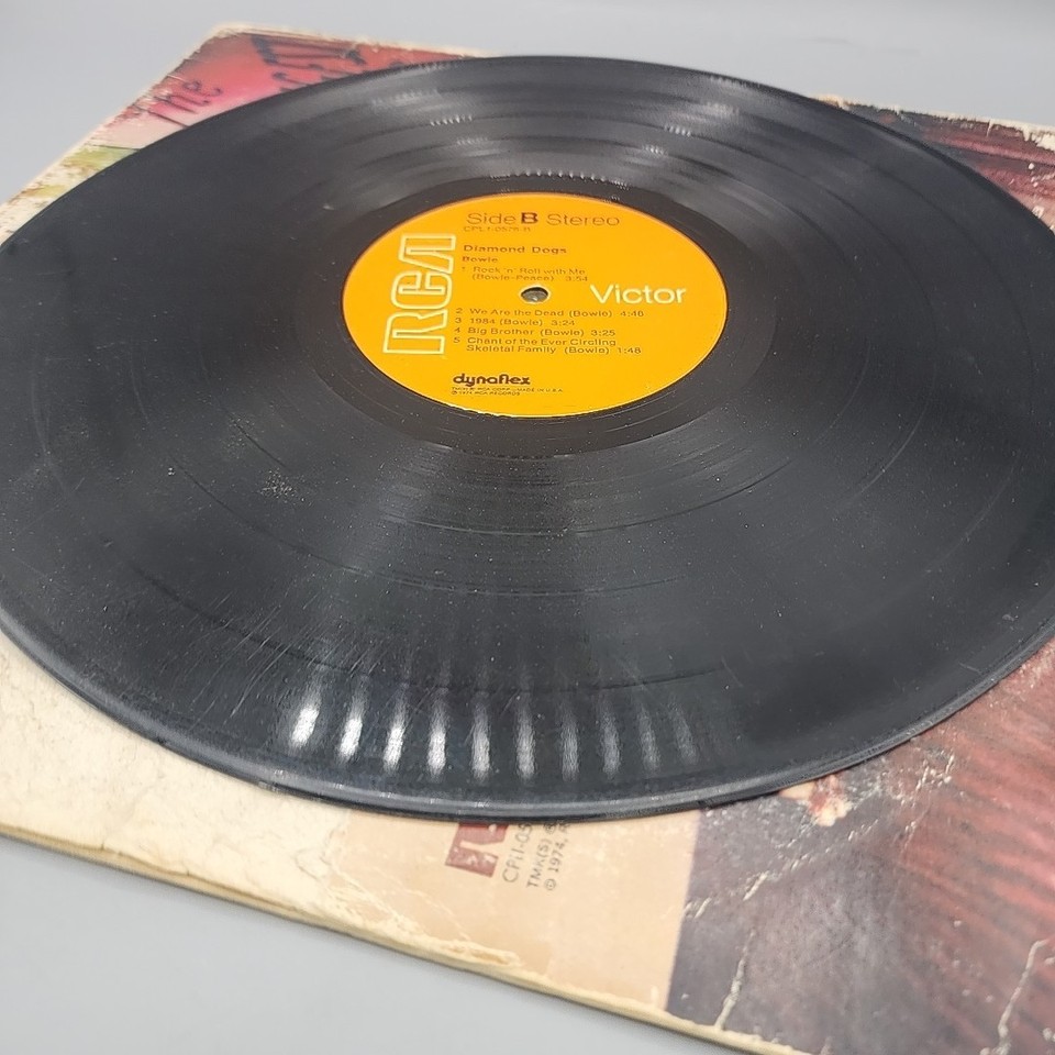 David Bowie Diamond Dogs LP Vinyl Record Damaged | eBay