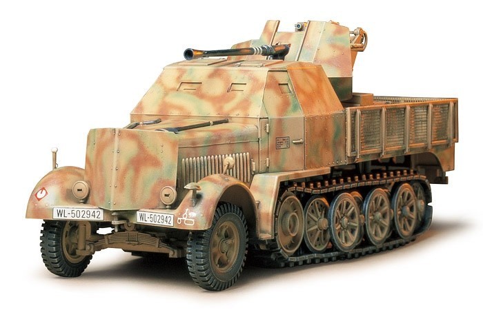Maquette premium Tamiya 35144 Sd.Kfz. 7/2 8t échelle 1/35 aux gravures haute fidélité
