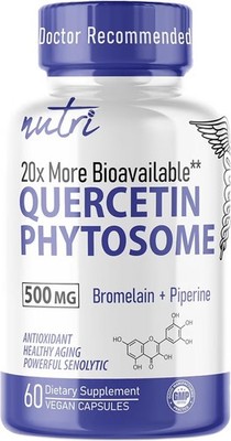 Nutri Nature's Fusions Quercetin Phytosome Dietary 500 mg 60 Caps 