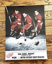 Detroit Red Wings Gordie Howe Ted Lindsay Sid Abel Production Line 1986 Poster