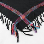 Multicolor Embroidered Black Triangle Scarf 60" — photo 4
