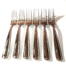 Set Of Six Reed And Barton 18/10 Stainless Steel Barrett Dinner Forks