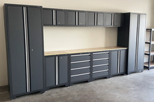 Heavy Duty Garage Cabinet Set Steel Storage Tool Drawers Workshop Wall Cupboards