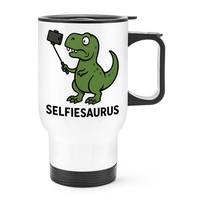 Gift Base Dinosaurier Reisebecher 14Oz T Rex Weiß Edelstahl Thermobecher
