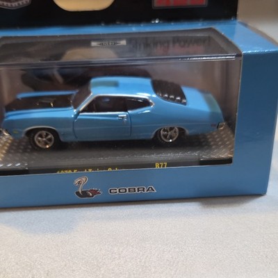 Cobra 1970 Ford Torino Cobra R77 1:64 Blue Black Diecast Car