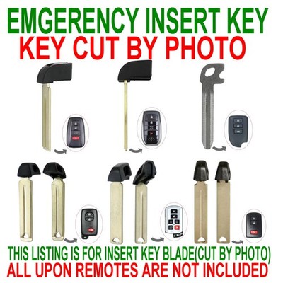 KEY CUT BY PHOTO FOR TOYOTA INSERT EMGERENCY KEYLESS ENTRY SMART REMOTE ALARM