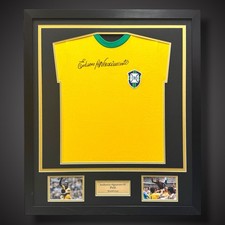 Edson Arantes do Nascimemto Pele Hand Signed And Framed Shirt &pound;3999