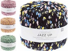 RICO CREATIVE JAZZ UP Beilaufgarn Tweednoppen Blumenwiese Effekt (Farbauswahl)