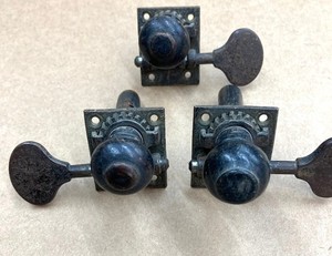 3 vintage Hat knob Upright Bass Stand up Bass tuners very light OLD Luthier part
