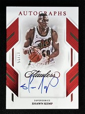 2022-23 Panini Flawless Basketball Shawn Kemp #FA-SKP Ruby Auto Supersonics /15