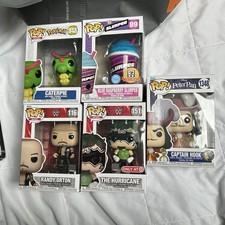 Funko Pop! Vinyl Lot of 5 Caterpie Slurpee WWE Hurricane Captain Hook Exclusive